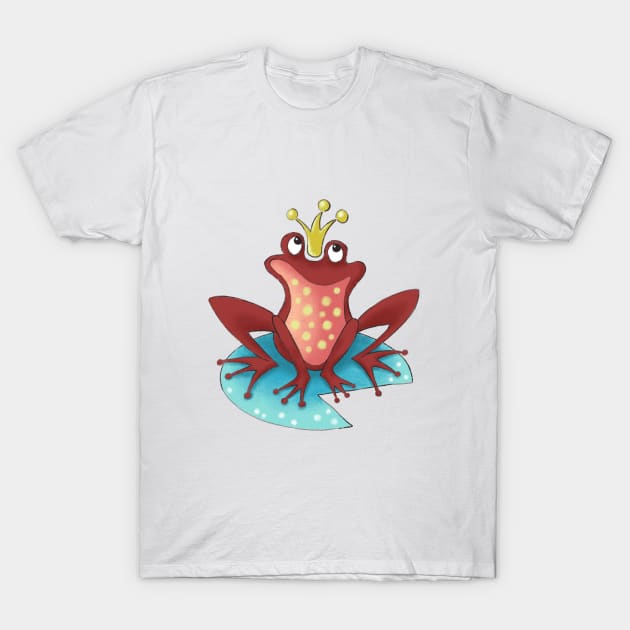 the friendly frog king T-Shirt by colorofmagic